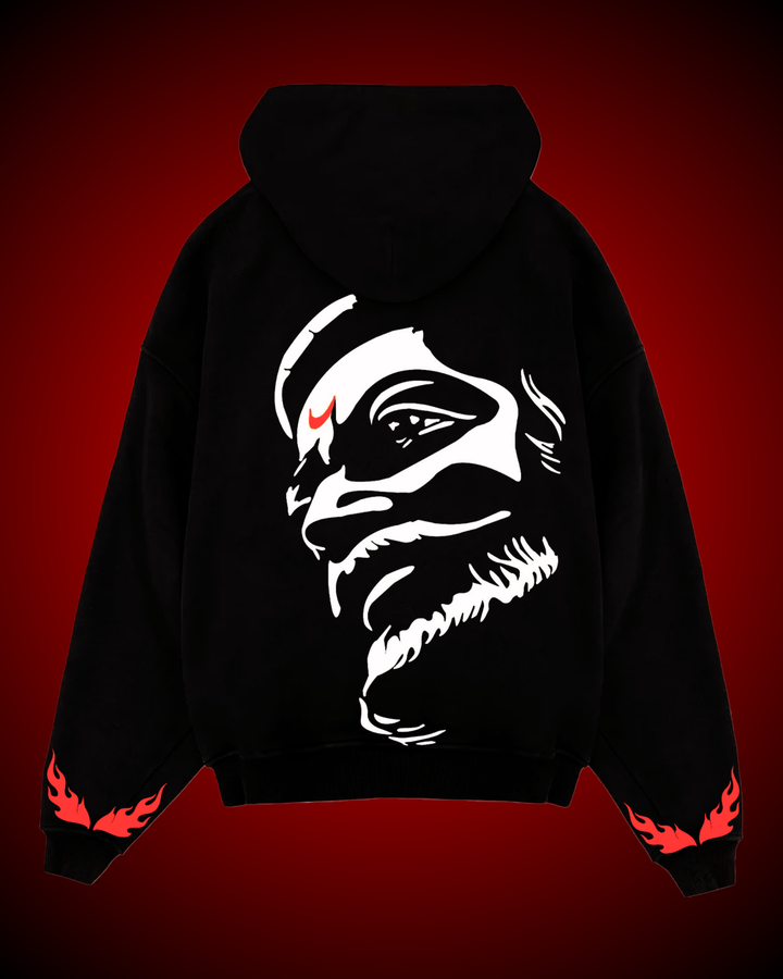 THE WARRIOR CHHATRAPATI Oversized Hoodie Rainboww