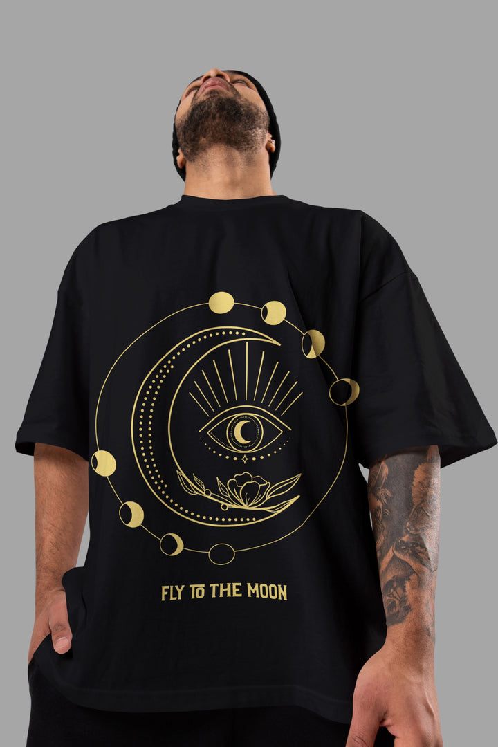 Rainboww Fly To The Moon Oversized T-Shirt Rainboww