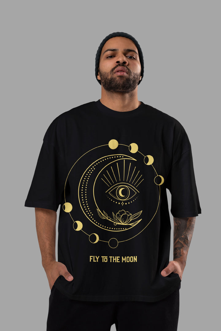 Rainboww Fly To The Moon Oversized T-Shirt Rainboww