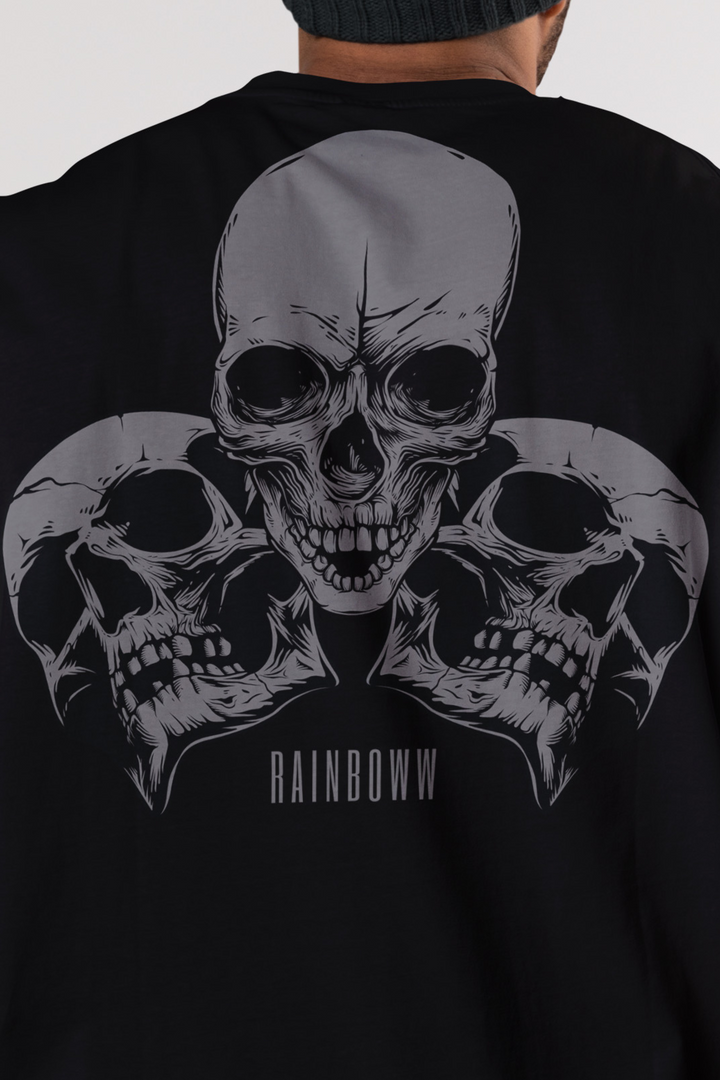 Rainboww's Cuddle Skull Oversized T-Shirt - Rainboww