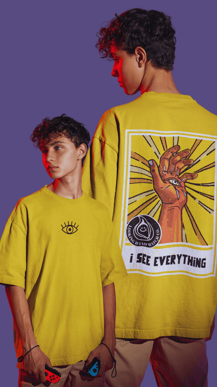 I See Everything Unisex Oversized T-Shirt - Rainboww