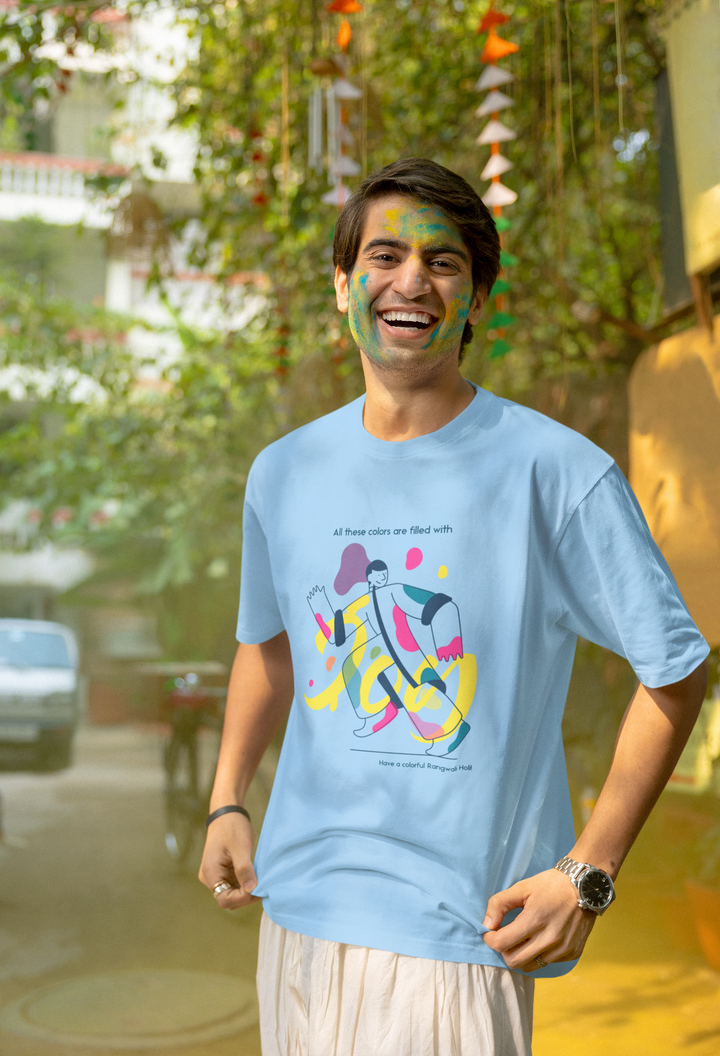 Rainboww Happy Holi Regular T-Shirt - Rainboww