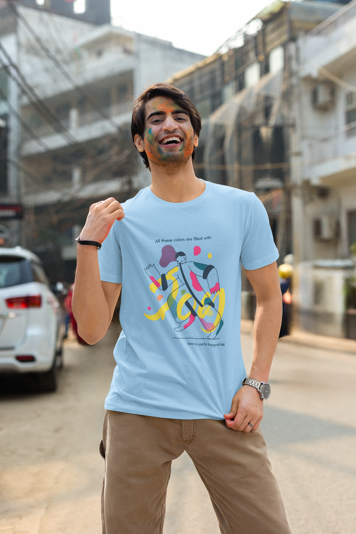 Rainboww Happy Holi Regular T-Shirt - Rainboww