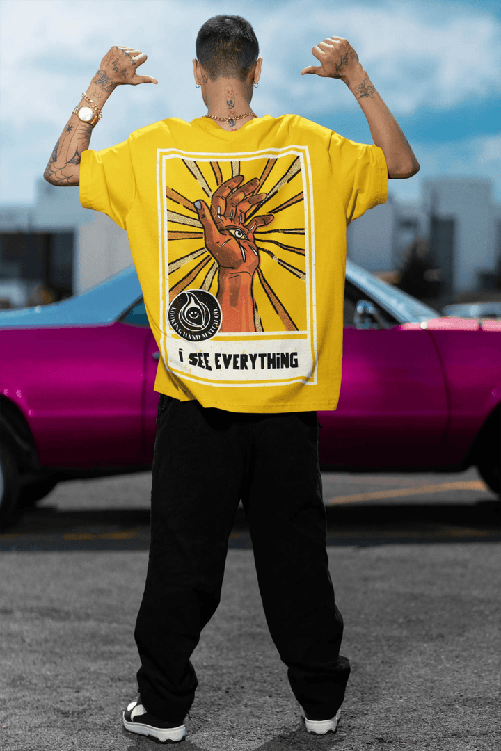 I See Everything Unisex Oversized T-Shirt - Rainboww