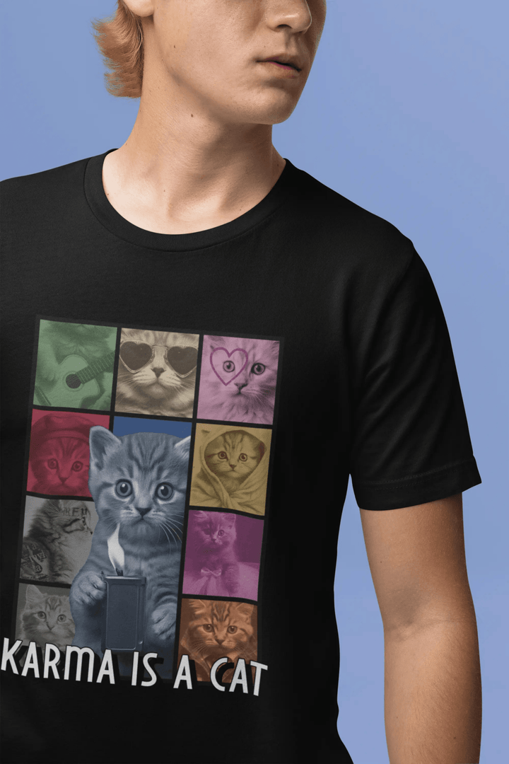 Karma is a Cat Oversized T-Shirt - Rainboww