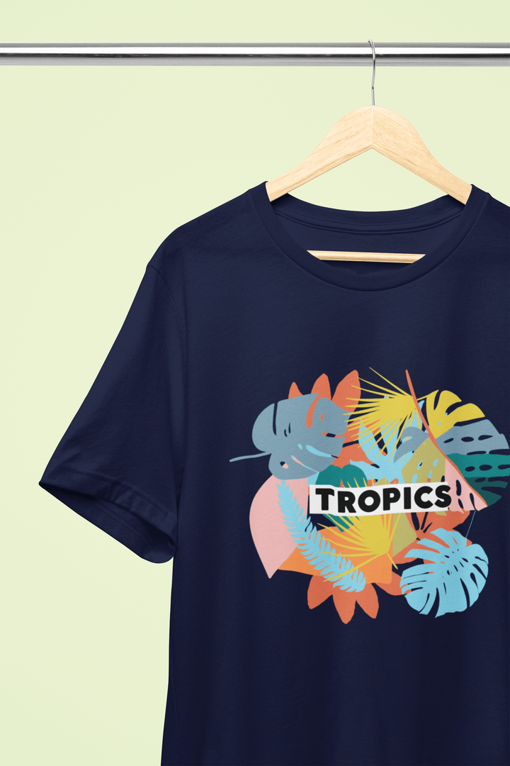 Rainboww Tropics Colourful Leaves Oversized T-Shirt - Rainboww