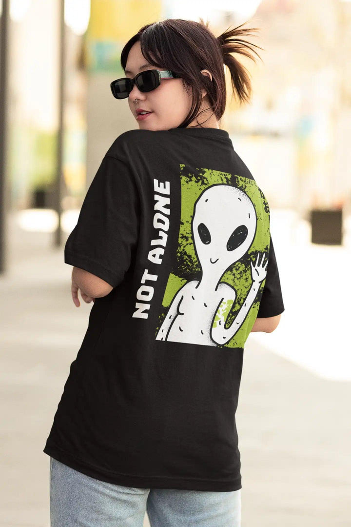 A Smiling Alien Oversized Unisex T-Shirt - Rainboww