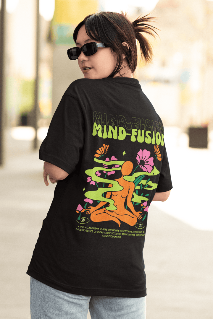 Rainboww Mind-Fusion Oversized Unisex T-Shirt - Rainboww