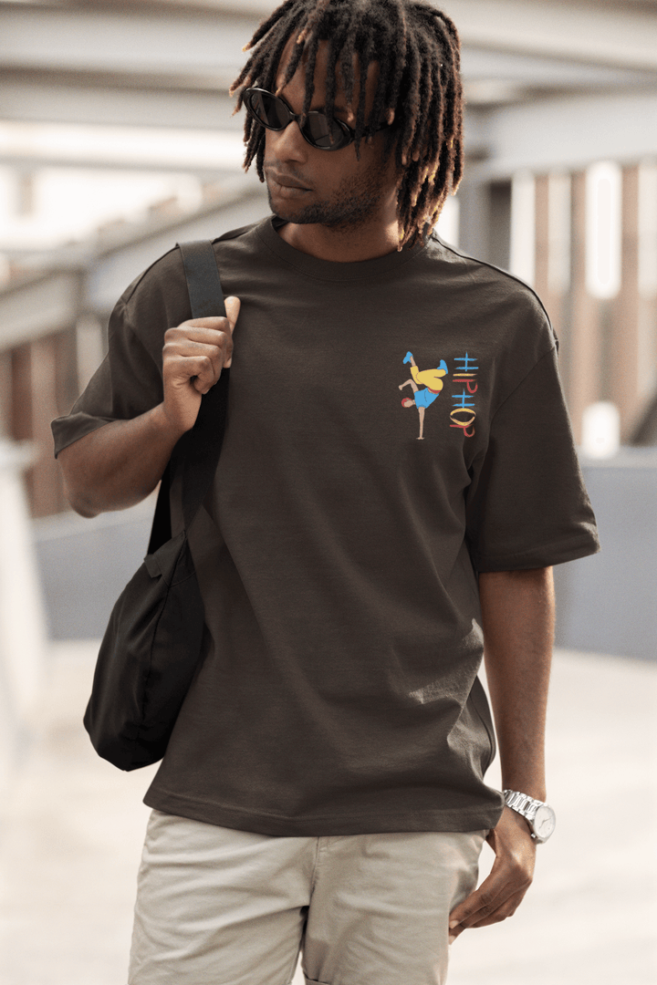 Hip Hop Theme Oversized Unisex T-shirt Design - Rainboww