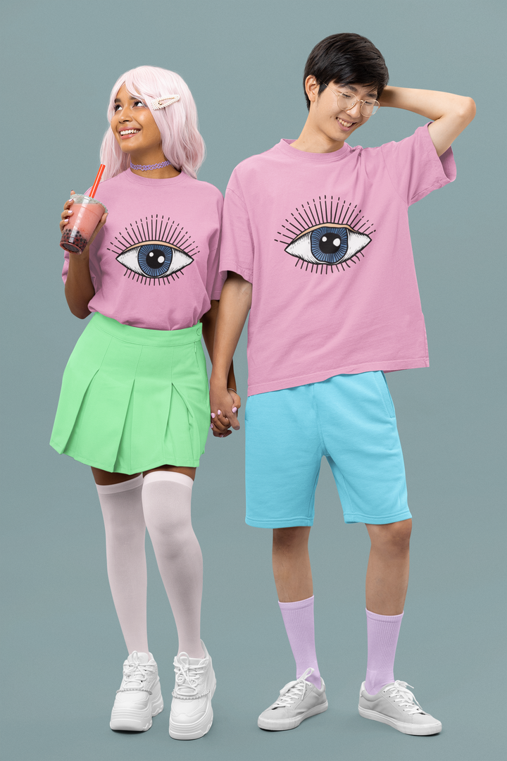 Rainboww Blue Eyes Oversized Unisex T-Shirt - Rainboww