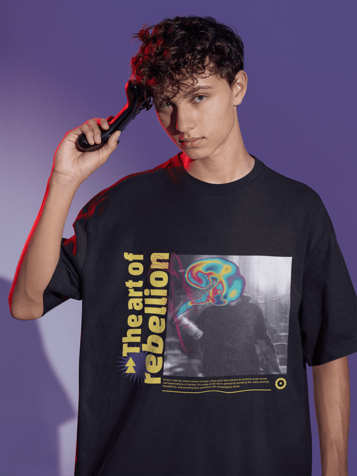 The Art of Rebellion Unisex Oversized T-Shirt - Rainboww