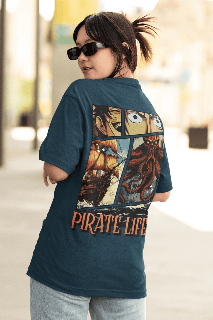 Pirate Life Unisex Oversized T-Shirt - Rainboww