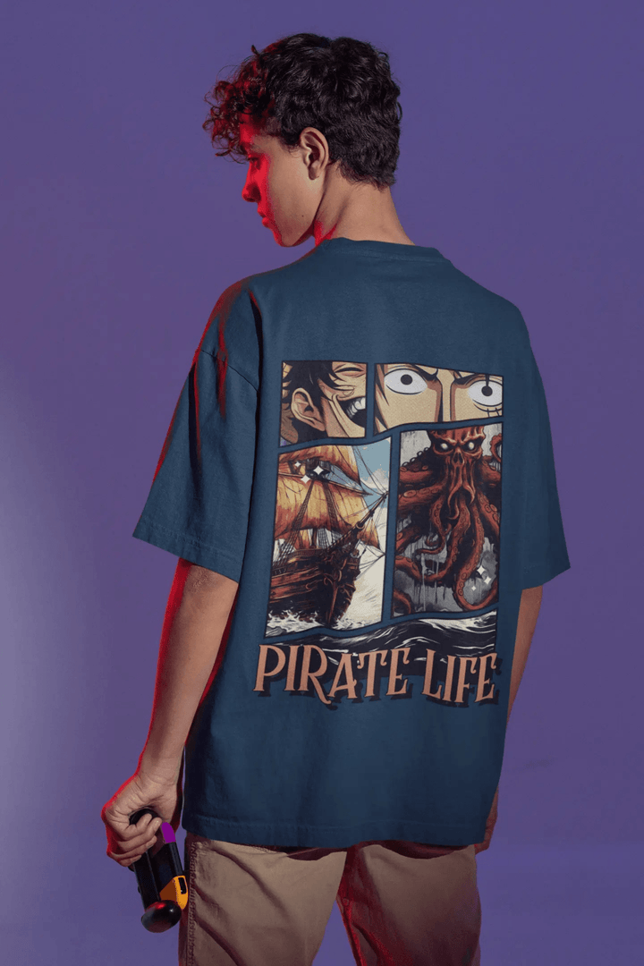 Pirate Life Unisex Oversized T-Shirt - Rainboww