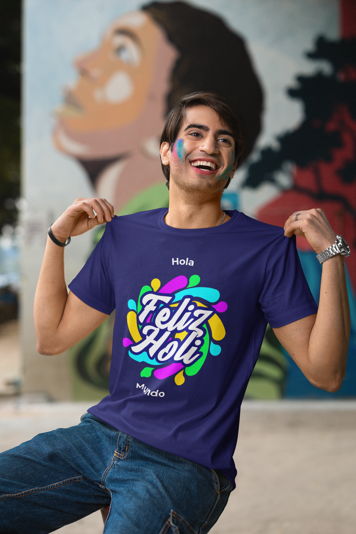 Rainboww Happy Holi Festive Special Regular Unisex T-Shirt - Rainboww